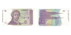 World Coins - Banknote, Croatia, 5 Dinara, KM:17a, UNC(60-62)