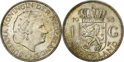 World Coins - Netherlands, Juliana, Gulden, 1955, Utrecht, Silver,