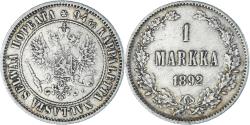 World Coins - Coin, Finland, Alexander III, Markka, 1892, Helsinki, , Silver, KM:3.2