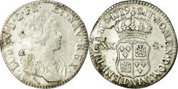 World Coins - Coin, France, Louis XV, 1/6 Écu (XX – S) de France-Navarre, 20 Sols, 1/6 ECU