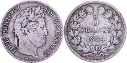 World Coins - France, Louis Philippe I, 5 Francs, 1834, Rouen, Silver, , Gadoury:678