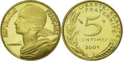 World Coins - Coin, France, Marianne, 5 Centimes, 2001, Paris, , Aluminum-Bronze