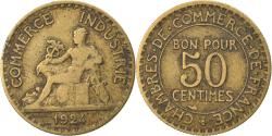 World Coins - Coin, France, Chambre de commerce, 50 Centimes, 1924, Paris,