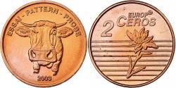 World Coins - Switzerland, 2 Centimes, Fantasy Euro, Pattern, 2003, Copper,