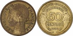 World Coins - France, 50 Centimes, Morlon, 1939, Paris, Cupro-Aluminium,