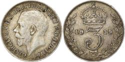 World Coins - Great Britain, George V, 3 Pence, 1919, Silver, , KM:813