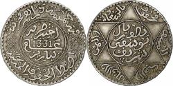 World Coins - Morocco, Yusuf, 1/2 Rial, 5 Dirhams, 1912/AH1331, bi-Bariz, Silver,