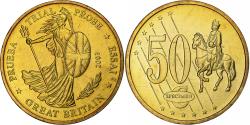 World Coins - Great Britain, Medal, 50 C, Essai Trial, 2003, Copper-Nickel Gilt,