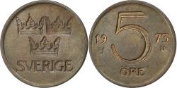 World Coins - Sweden, Gustaf VI, 5 Öre, 1973, Bronze, , KM:845