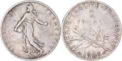 World Coins - Coin, France, Semeuse, 2 Francs, 1905, Paris, , Silver, KM:845.1