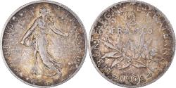 World Coins - Coin, France, Semeuse, 2 Francs, 1908, Paris, , Silver, KM:845.1