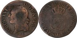 World Coins - France, Louis XVI, 1/2 Sol, 1788, Nantes, Copper, , Gadoury:349