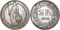 World Coins - Switzerland, 2 Francs, 1914, Bern, Silver, , KM:21