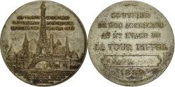 World Coins - France, Medal, Souvenir de mon Ascension à la Tour Eiffel, 1889, Copper Plated