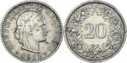 World Coins - Switzerland, 20 Rappen, 1912, Bern, Nickel,