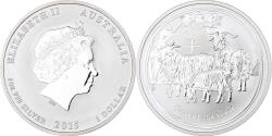World Coins - Australia, Dollar, Year of the Goat, 2015, Silver,