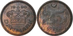 World Coins - Coin, Denmark, Margrethe II, 25 Öre, 1990, Copenhagen, , Bronze