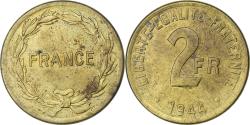 World Coins - France, 2 Francs, France Libre, 1944, Philadelphia, Cupro-Aluminium,