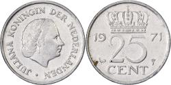 World Coins - Netherlands, Juliana, 25 Cents, 1971, Nickel, , KM:183