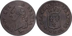 World Coins - France, Louis XVI, Sol ou sou, 1782, Orléans, Copper,