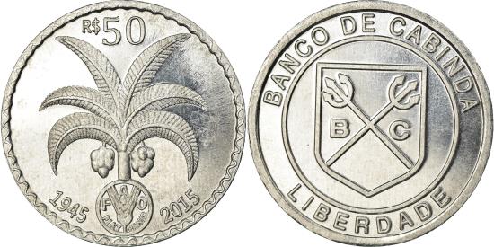 CABINDA NEW lot 5x 50 Reais 2015 FAO unusual coinage
