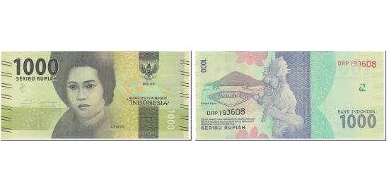 Banknote, Indonesia, 1000 Rupiah, 2017, Undated (2017), KM:154b