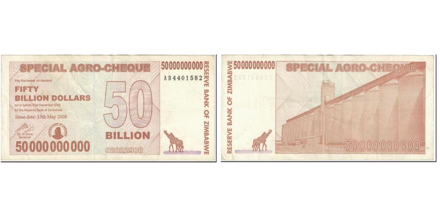 Banknote Zimbabwe 50 Billion Dollars 2008 05 15 Km 63 Banknote Zimbabwe 50 Billion Dollars