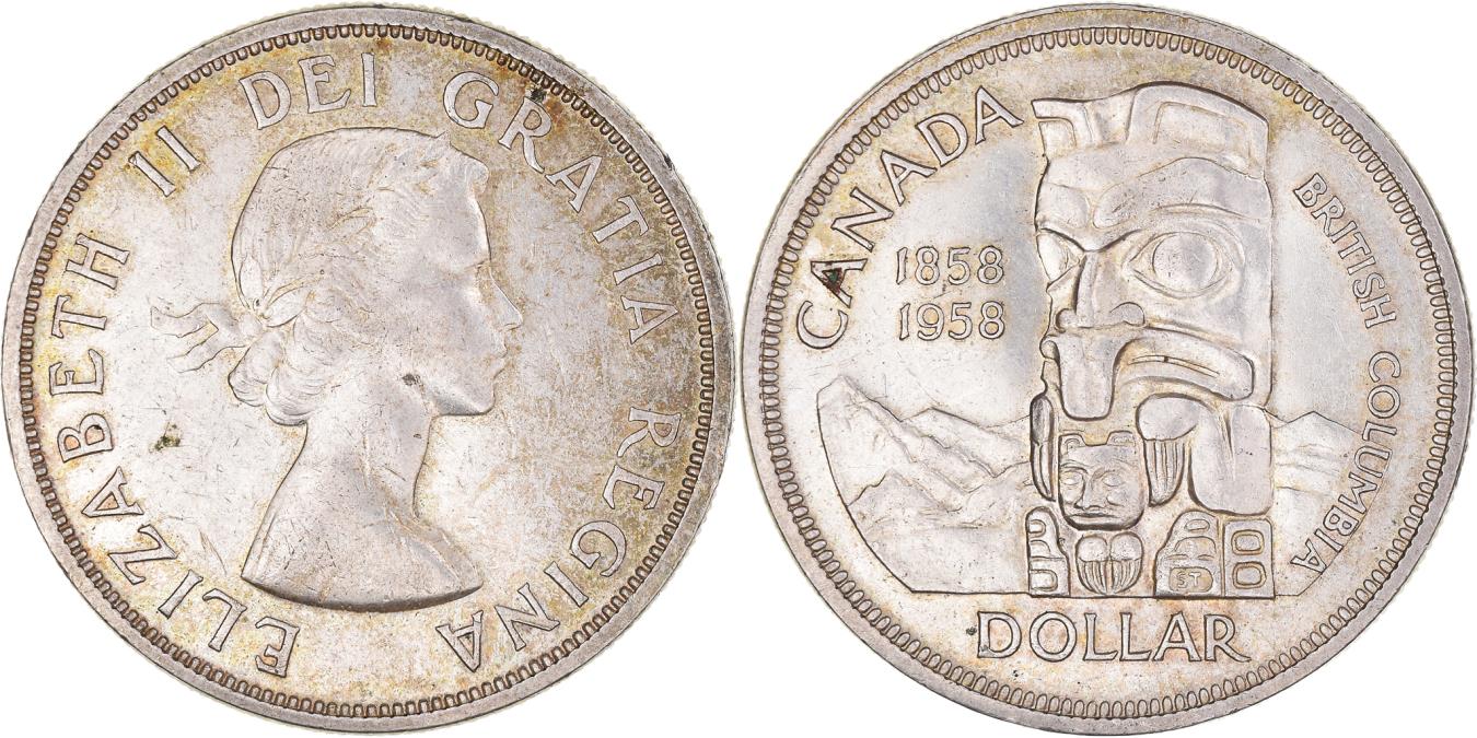 Coin, Canada, Elizabeth II, Dollar, 1958, Royal Canadian Mint, Ottawa