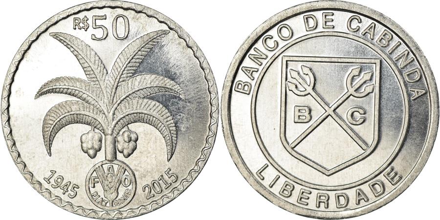 Coin Cabinda 50 Reais 15 70eme Anniversaire Du Fao Aluminum