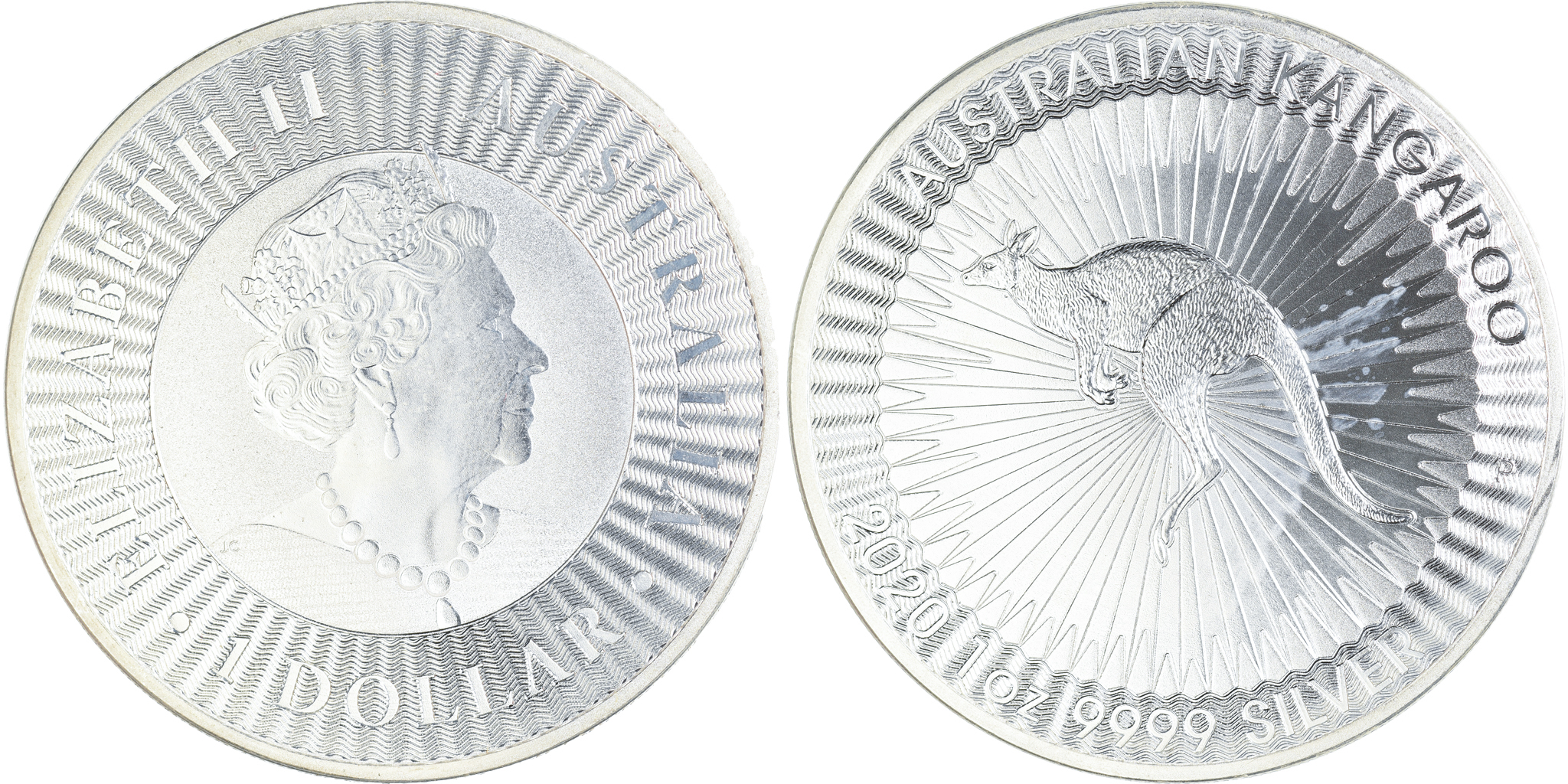 2020オーストラリアン・カンガルー 1oz銀貨 Coin, Australia, Elizabeth II, Australian Kangaroo, 1 Dollar, 1 Oz