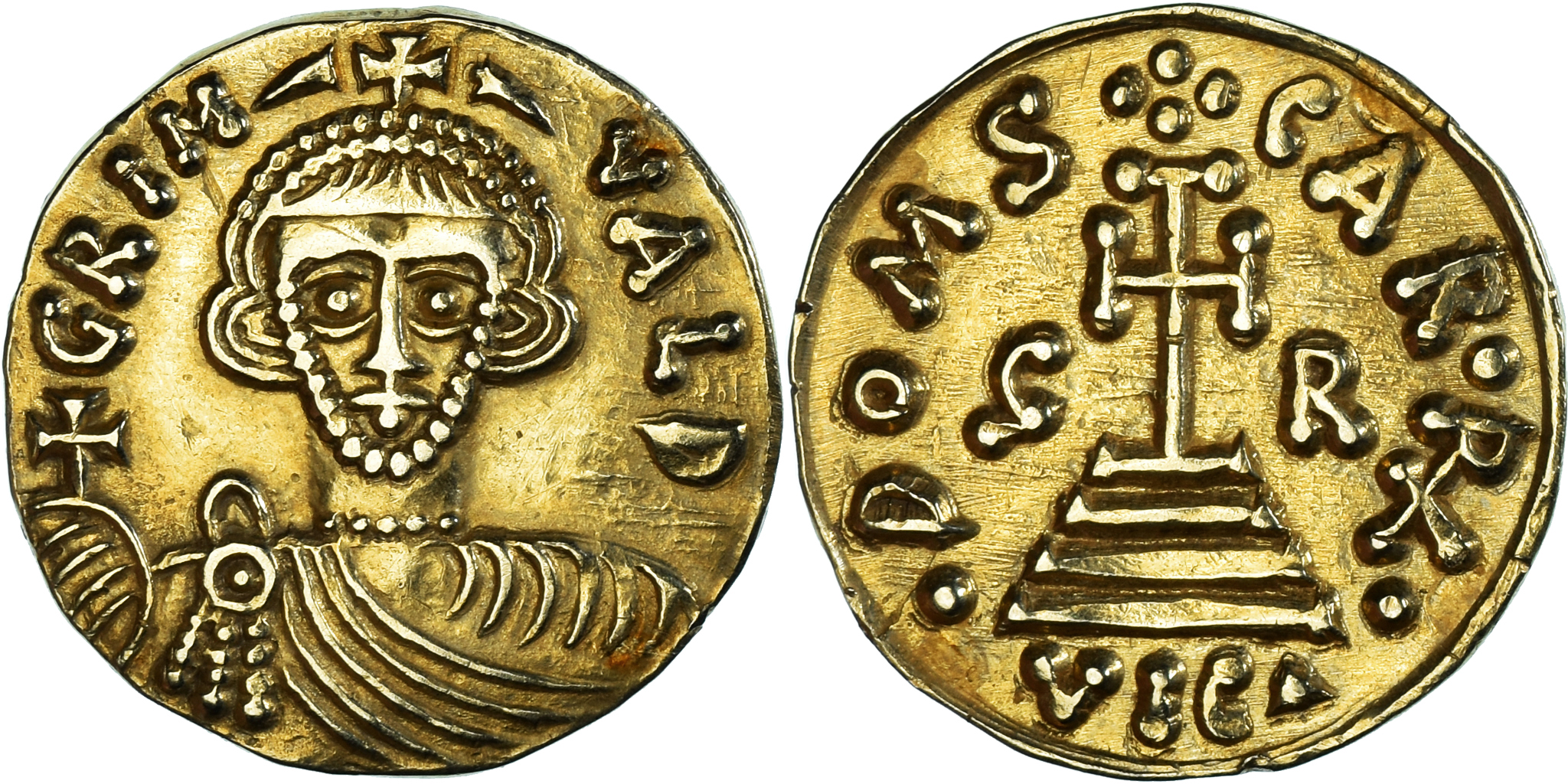 Duchy of Benevento, Grimoald III, Solidus, 788-792, Beneventum, Gold,