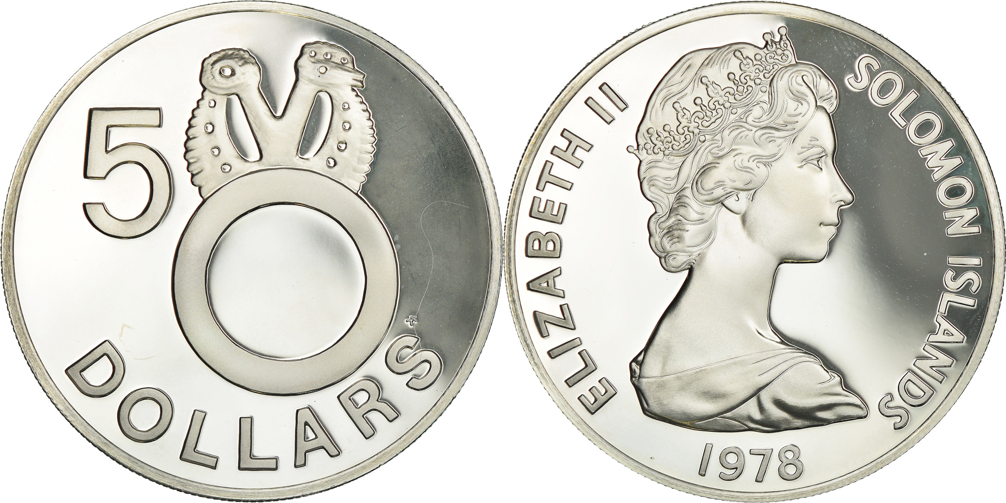プルーフ/銀貨/コイン】SOLOMON ISLANDS 1978 ELIZABETH エリザベス銀貨 trast0128-13
