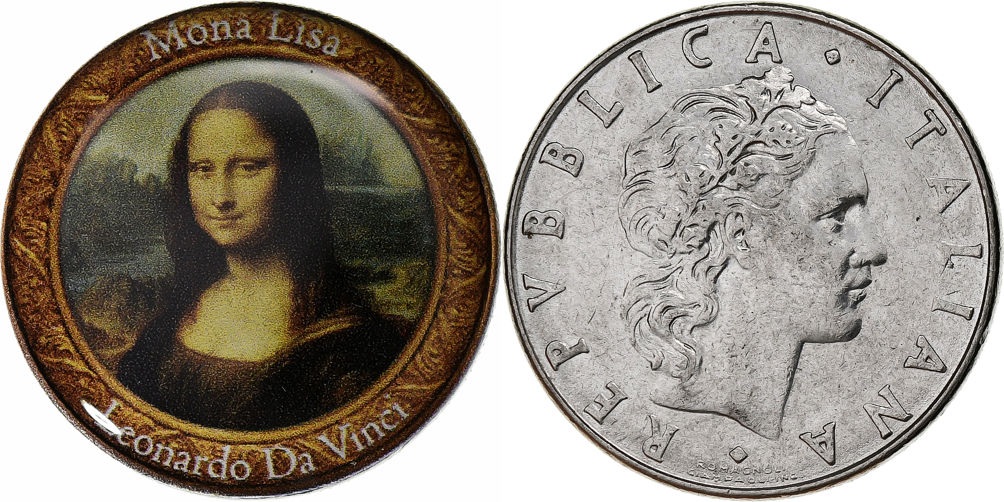 Italy, Token, Da Vinci, Mona Lisa, Copper-nickel, | Tokens & Medals