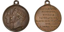 World Coins - France, Medal, Mariage de Napoléon III et Eugénie à Notre Dame, 1853, Brass