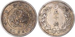 World Coins - Japan, Meiji, 50 Sen, 1898, Silver,