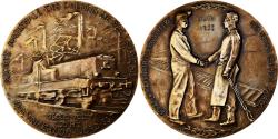 World Coins - France, Medal, Société Nationale des Chemins de Fer Français, 1955, Bronze