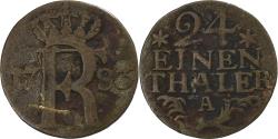World Coins - Prussia, Friedrich II, 1/24 Thaler, 1783, Berlin, Billon,