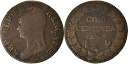 World Coins - Coin, France, Dupré, 5 Centimes, AN 7, Paris, , Bronze, KM:640.1