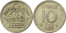 World Coins - Sweden, Gustaf VI, 10 Öre, 1957, Silver, , KM:823