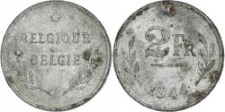 World Coins - Belgium, 2 Francs, Libération, 1944, Philadelphia, Zinc Coated Steel