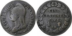 World Coins - France, 5 Centimes, Dupré, AN 5, Strasbourg, Bronze, , Gadoury:126