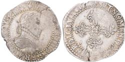 World Coins - Coin, France, Henri III, 1/2 franc au col gaufré, 1586, Paris,