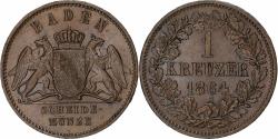 World Coins - Germany, Baden, Friedrich I, Kreuzer, 1864, Copper, , KM:242