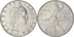 World Coins - Coin, Italy, 50 Lire, 1974, Rome, , Stainless Steel, KM:95.1