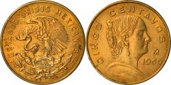 World Coins - Coin, Mexico, 5 Centavos, 1969, Mexico City, , Brass, KM:426