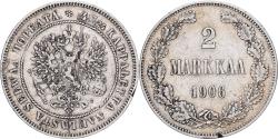 World Coins - Coin, Finland, Nicholas II, 2 Markkaa, 1906, Helsinki, L, , Silver