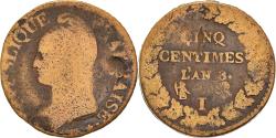 World Coins - Coin, France, Dupré, 5 Centimes, AN 8, Limoges, , Bronze, KM:640.7