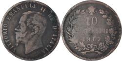 World Coins - Coin, Italy, Vittorio Emanuele II, 10 Centesimi, 1862, , Copper, KM:11.2
