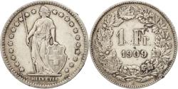 World Coins - Coin, Switzerland, Franc, 1909, Bern, , Silver, KM:24