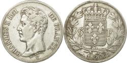World Coins - Coin, France, Charles X, 5 Francs, 1826, Strasbourg, , Silver